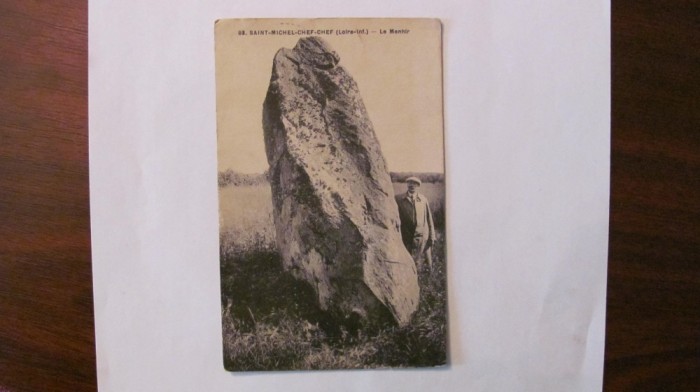 CY - Ilustrata SAINT MICHEL CHEF CHEF &quot;La Menhir&quot; 1927 Franta circulata