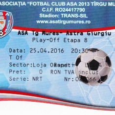 Bilet meci fotbal ASA TG.MURES - ASTRA GIURGIU 25.04.2016