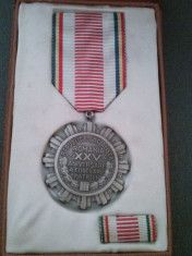 Medalia a XXV a Aniversare a Eliberarii PATRIEI foto