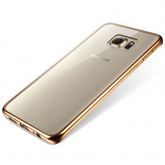 Husa Samsung Galaxy S7 Edge TPU Margine Gold foto