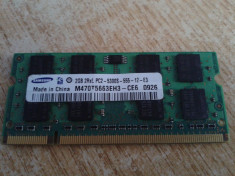 MEMORIE LAPTOP DDR2 2 GB PC2-5300 SAMSUNG PERFECT FUNCTIONALA foto