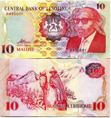 LESOTHO 10 maloti 1990 UNC foto