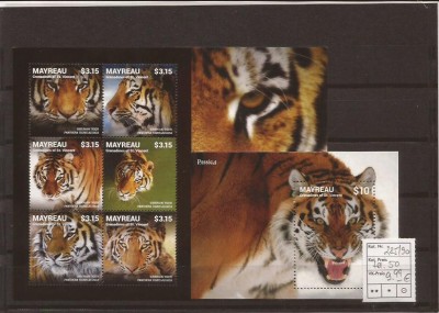 Mayreau - 285/90+bl.50 - Siberian Tiger foto