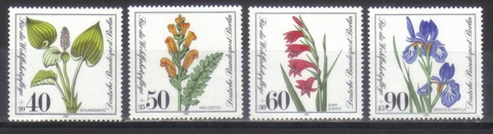 GERMANIA BERLIN 1981, Flora, serie neuzata, MNH