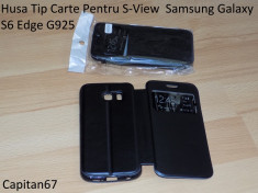 Husa Tip Carte Pentru S-View Samsung Galaxy S6 Edge G925 foto