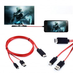 Cablu Micro Usb la HDMI conectare telefon la televizor Samsung Htc Lg foto