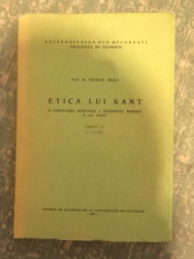 Etica lui Kant (12 lectii) / Niculae Bellu foto