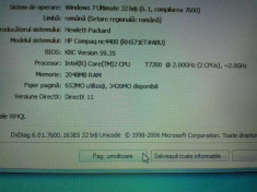 Procesor laptop Intel Core 2 Duo T7200, 2.0 ghz, 4Mb Cache 667fsb socket M foto