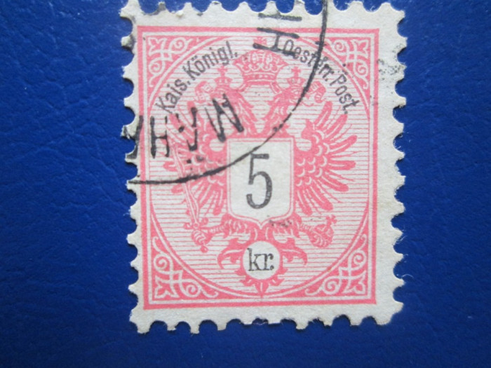 TIMBRE AUSTRIA USED 1882-5KR