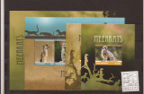Gambia - Meerkats - 2014 set - 2 x klbg + 2 x blocke