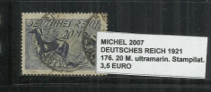 DEUTSCHES REICH 1921 - 176.20M - MICHEL 2007 foto