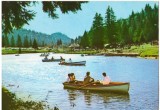 CPI (B7083) CARTE POSTALA - POIANA BRASOV. LACUL, BARCI, Circulata, Fotografie
