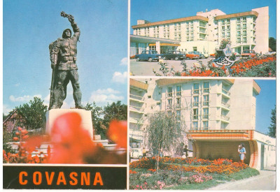 CPI (B7073) CARTE POSTALA - COVASNA. OSTASUL ROMAN, HOTEL, IZVOARELE MINERALE foto