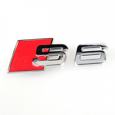 Emblema auto metal autoadeziv pentru AUDI S6 metal autoadeziv foto