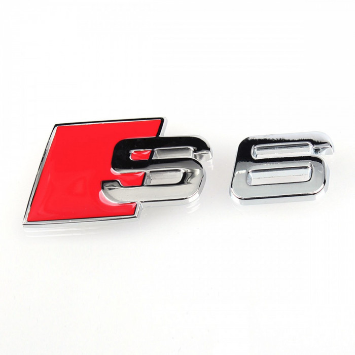 Emblema auto metal autoadeziv pentru AUDI S6 metal autoadeziv