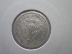 Africa de Sud 3 pence 1933 argint foto