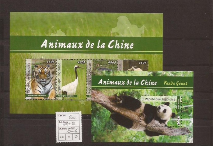 Togo - Chine fauna - 2012 seria