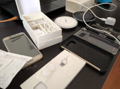 Samsung Galaxy S6 Plus 2 incarcatoare wireless sticla tampered glass, accesorrii foto