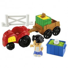 Jucarie Fisher Price Little People Farm Tractor And Trailer foto