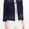 Cardigan brodat din bumbac - Vero Moda - art. 10153757 bleumarin