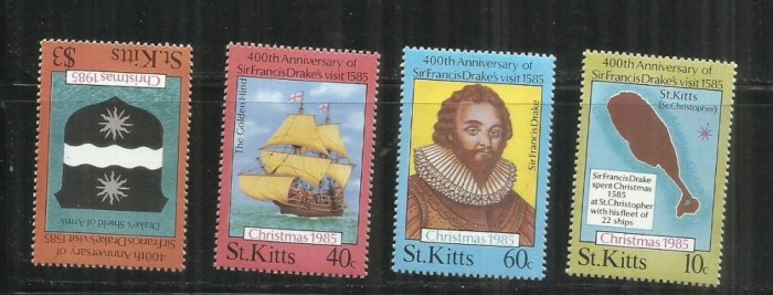 V 60 - VAPOARE, NAVE - ST. KITTS - SERIE NESTAMPILATA, MNH