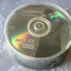 Set 25 PACK DVD - R marca Samsung Pleomax, 4,7 GB, 8 x max speed / 120 min