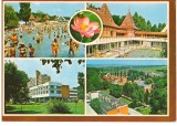 CPI (B7129) CARTE POSTALA - BAILE FELIX. MOZAIC: STRANDUL, HOTEL APOLLO, NUFARUL, Circulata, Fotografie