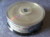 Set 25 PACK DVD - R marca Sony, 4,7 GB, 16 x max speed / 120 min,NOU SIGILAT