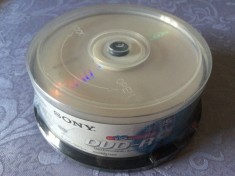 Set 25 PACK DVD - R marca Sony, 4,7 GB, 16 x max speed / 120 min,NOU SIGILAT