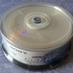 Set 25 PACK DVD - R marca Sony, 4,7 GB, 16 x max speed / 120 min,NOU SIGILAT