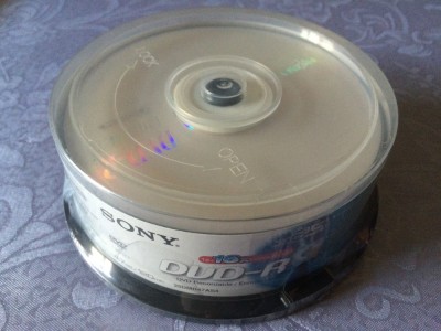 Set 25 PACK DVD - R marca Sony, 4,7 GB, 16 x max speed / 120 min,NOU SIGILAT foto