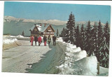 @carte postala(ilustrata)-SINAIA-Cabana cota 1400, Circulata, Fotografie