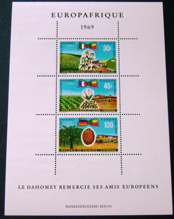 Bloc EUROPA-AFRICA 1969 DAHOMEI