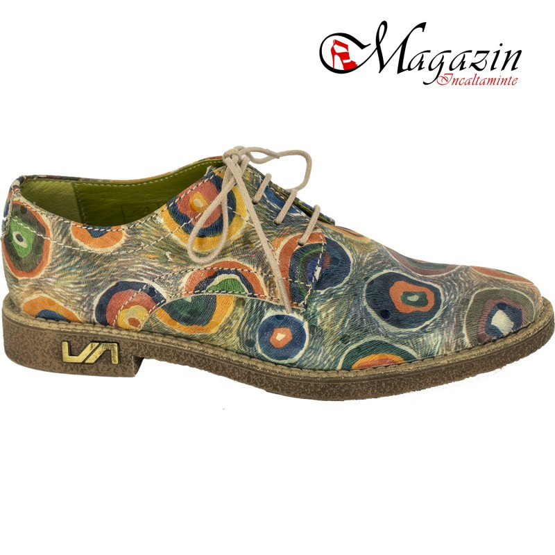 Pantofi Dama Piele Naturala - Prego - 117 Paun | arhiva Okazii.ro