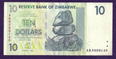 ZIMBABWE 10 DOLARI DOLLARS 2007 [15] P-67 , VF+ foto