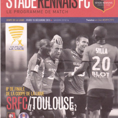 Program meci fotbal STADE RENNAIS - TFC TOULOUSE 15.12.2015 (Cupa Frantei)