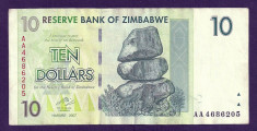 ZIMBABWE 10 DOLARI DOLLARS 2007 [5] P-67 , VF++ foto