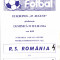 Program meci fotbal ROMANIA - CHINA 29.07.1984 (meci amical)
