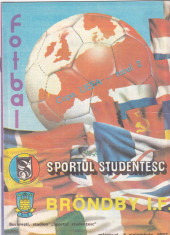 Program meci fotbal SPORTUL STUDENTESC BUCURESTI - IF BRONDBY 04.11.1987 foto