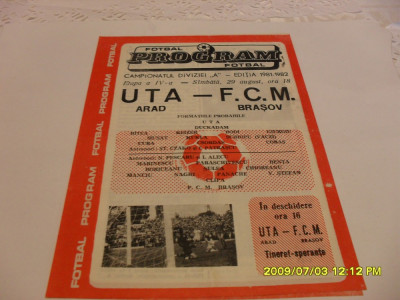 program UTA - FCM Brasov foto