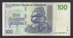 ZIMBABWE 100 DOLARI DOLLARS 2007 [9] P-67 foto