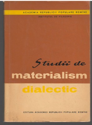 C6697 STUDII DE MATERIALISM DIALECTIC foto