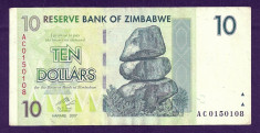 ZIMBABWE 10 DOLARI DOLLARS 2007 [13] P-67 , VF+ foto