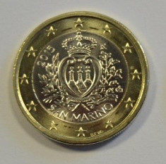 moneda 1 euro San Marino 2015, UNC foto