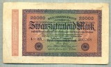 A 258 BANCNOTA-GERMANIA -20 000 MARK-anul 1923-SERIA 302768-starea care se vede