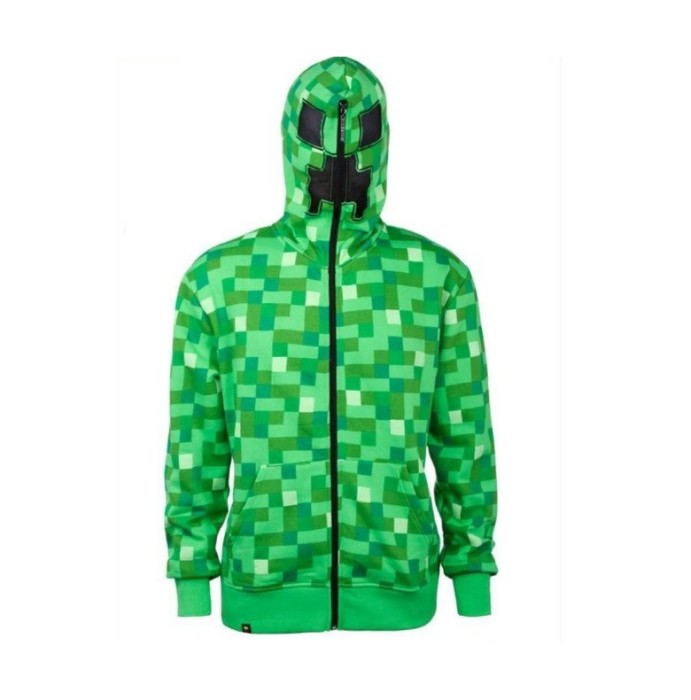 Hanorac Minecraft - 7-8 ani - Creeper Hoodie Zip Up JINX + CADOU foto mare Hanorac Minecraft - 7-8 ani - Creeper Hoodie Zip Up JINX + CADOU foto mare