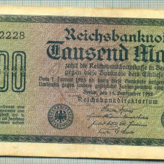 A 270 BANCNOTA-GERMANIA - 1000 MARK- anul 1922 -SERIA 112228-starea care se vede