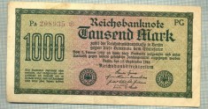 A 273 BANCNOTA-GERMANIA - 1000 MARK- anul 1922 -SERIA 208935-starea care se vede
