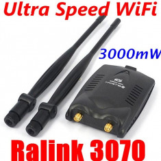 USB WIRELESS ADAPTER 3000mW Dual Antenna WIFI Ralink 3070 150Mbps BT5/BT6/BEINI foto