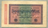 A 263 BANCNOTA-GERMANIA -20 000 MARK-anul 1923-SERIA 278429-starea care se vede, Europa